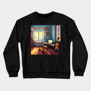 Music Dream Life of A Composer As a Musician Classic Guitarist Pianist Crewneck Sweatshirt